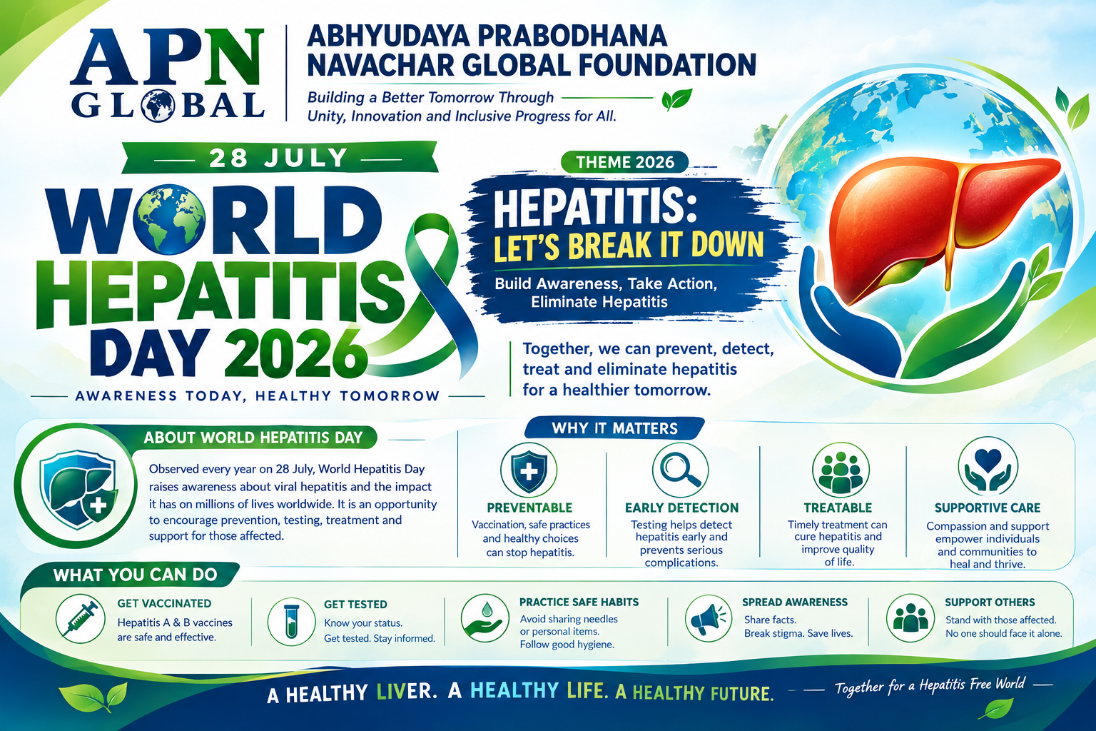 28 July, World Hepatitis Day, 2026
